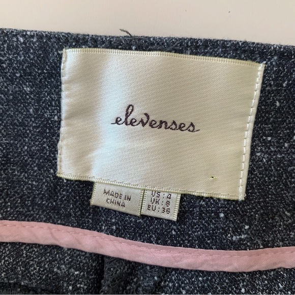 Elevenses Pembroke Tweed Joggers 4 Grey Anthropologie - Picture 7 of 11